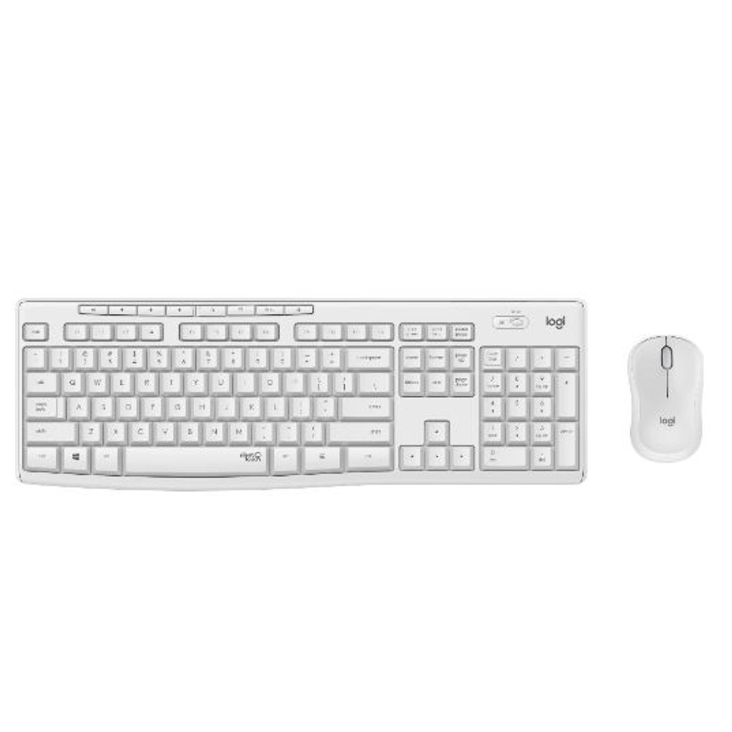 Kit wireless tastatura si mouse Logitech MK295 Silent, US layout, USB (Alb) fotografia produsului
