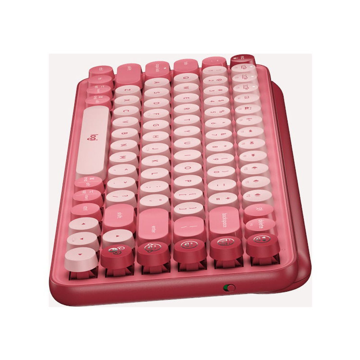 Tastatura Wireless Mecanica Logitech POP Keys, Bluetooth (Rosu) fotografia produsului View 4 L