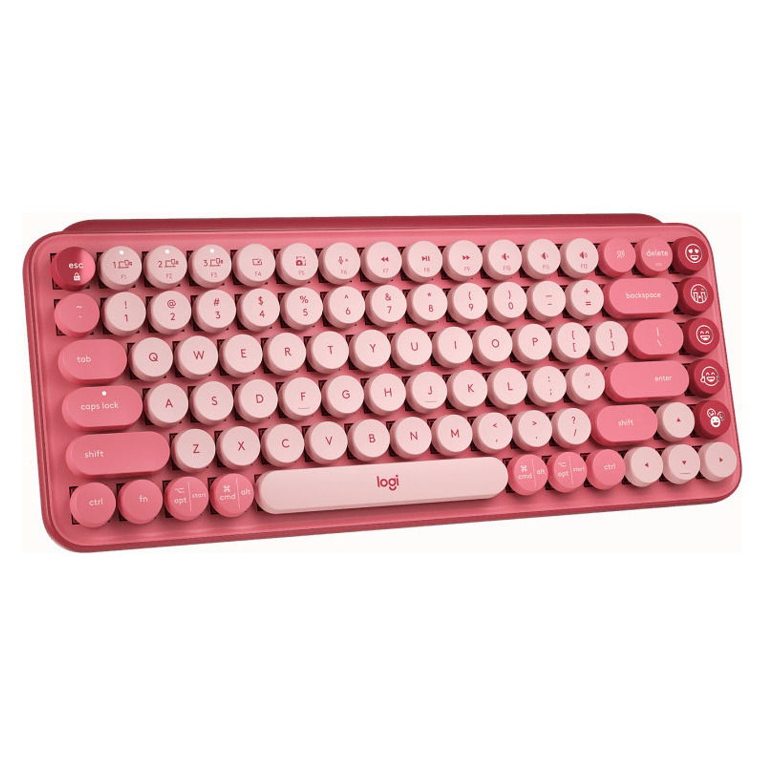 Tastatura Wireless Mecanica Logitech POP Keys, Bluetooth (Rosu) fotografia produsului View 2 L