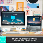Tastatura Wireless LOGITECH MX Keys Mini Minimalist, Illuminata (Roz) fotografia produsului View 7 S
