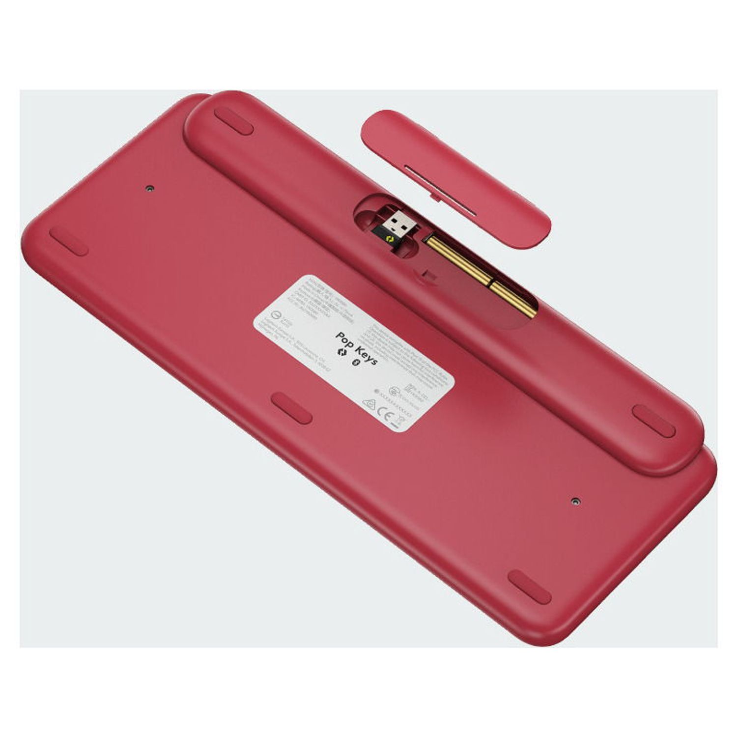 Tastatura Wireless Mecanica Logitech POP Keys, Bluetooth (Rosu) fotografia produsului View 5 L