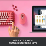 Tastatura Wireless Mecanica Logitech POP Keys, Bluetooth (Rosu) fotografia produsului View 11 S