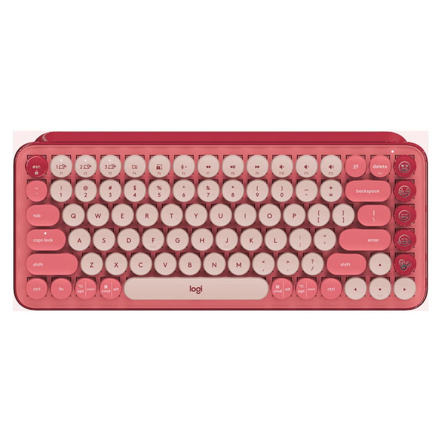 Tastatura Wireless Mecanica Logitech POP Keys, Bluetooth (Rosu) fotografia produsului