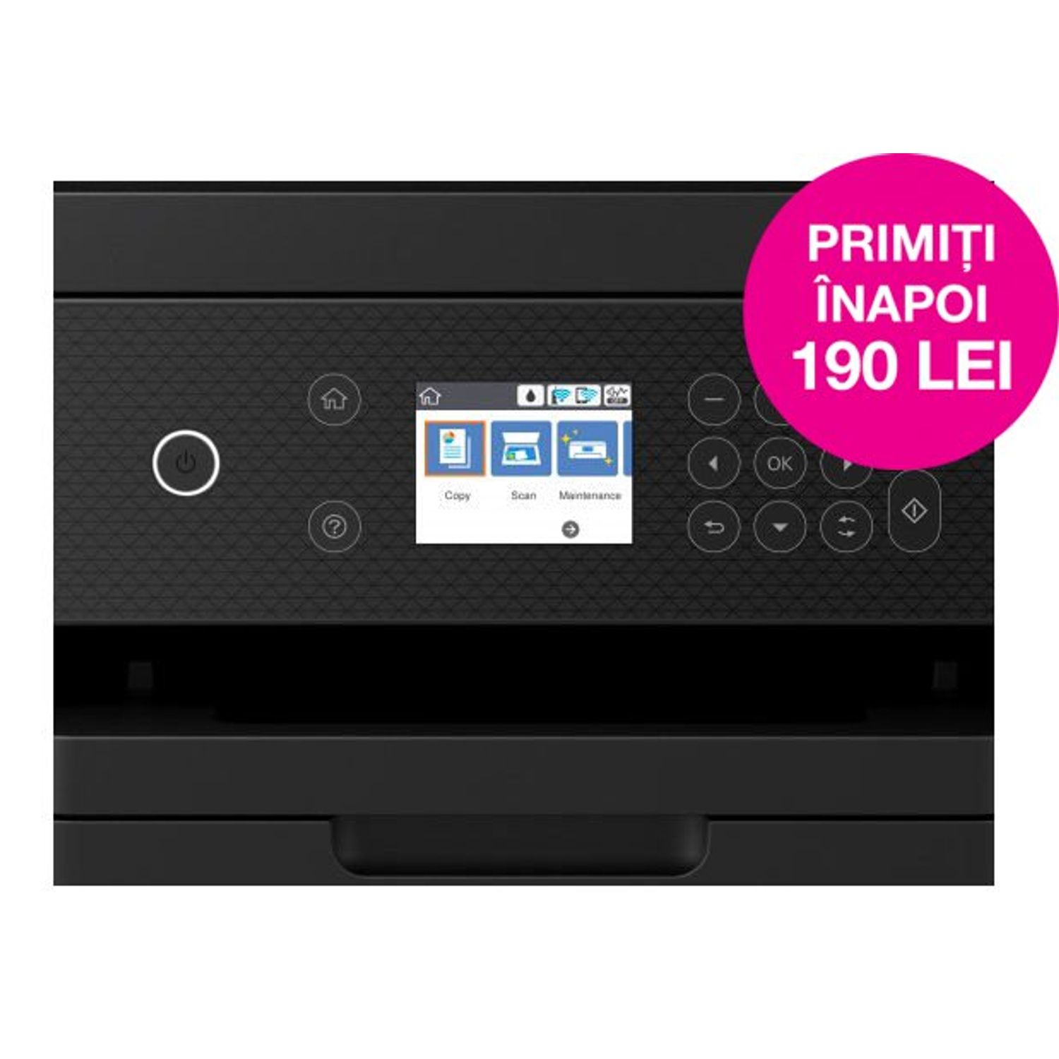 Multifunctional Epson EcoTank L6270, inkjet, A4, 15.5ppm, Duplex, ADF, USB, Retea, Wireless (Negru) fotografia produsului View 5 L