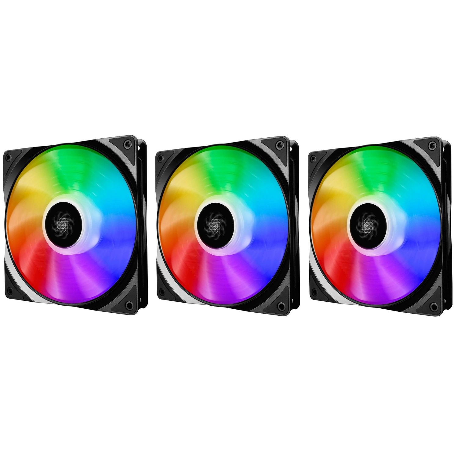 Kit Ventilatoare DeepCool CF120, 3 buc., LED RGB, 120 mm (Negru) fotografia produsului