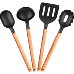 Set 4 accesorii pentru bucatarie Smile SAK-3, lemn, silicon fotografia produsului View 2 S