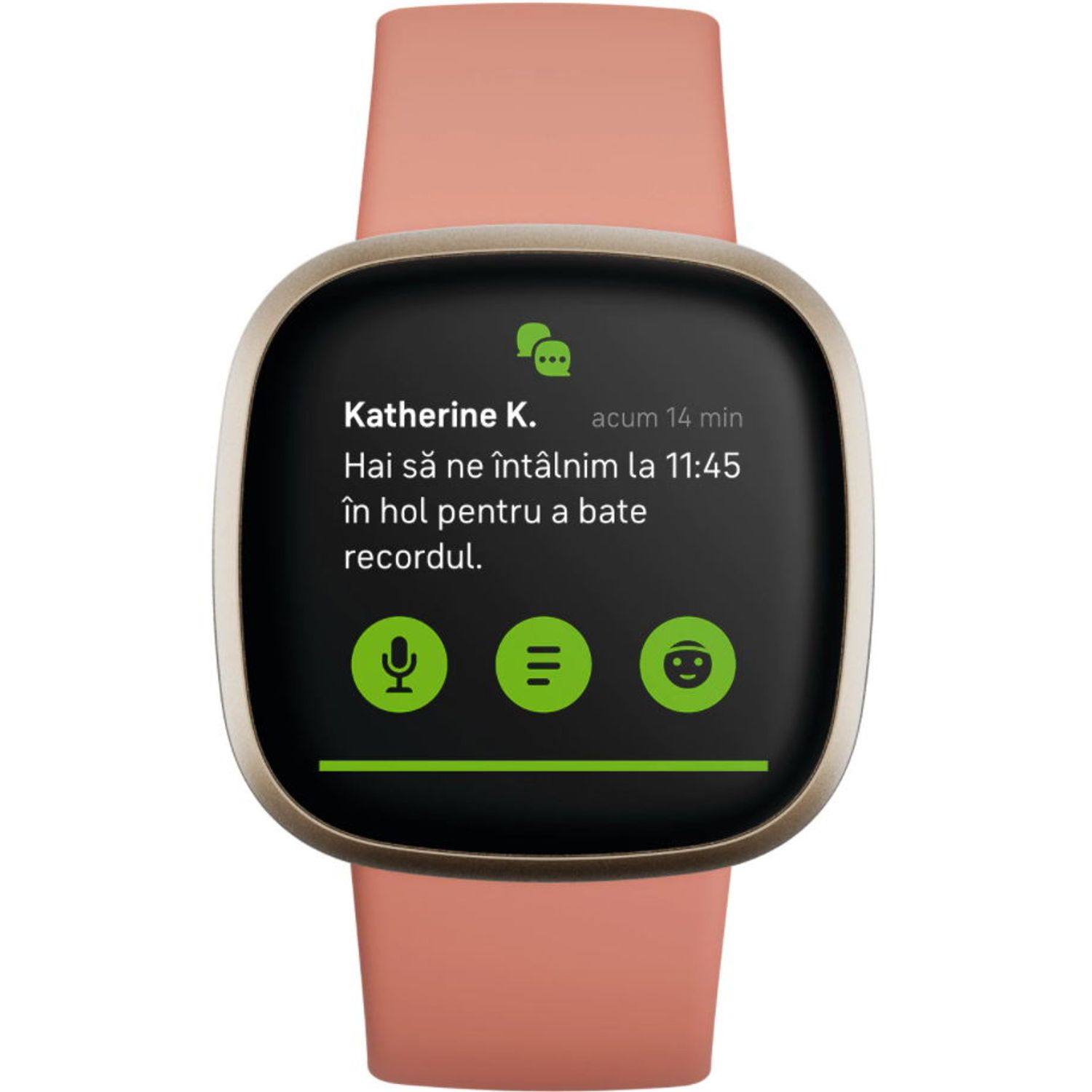 Ceas activity tracker Fitbit Versa 3, NFC, WiFi, Bluetooth (Roz) fotografia produsului View 3 L