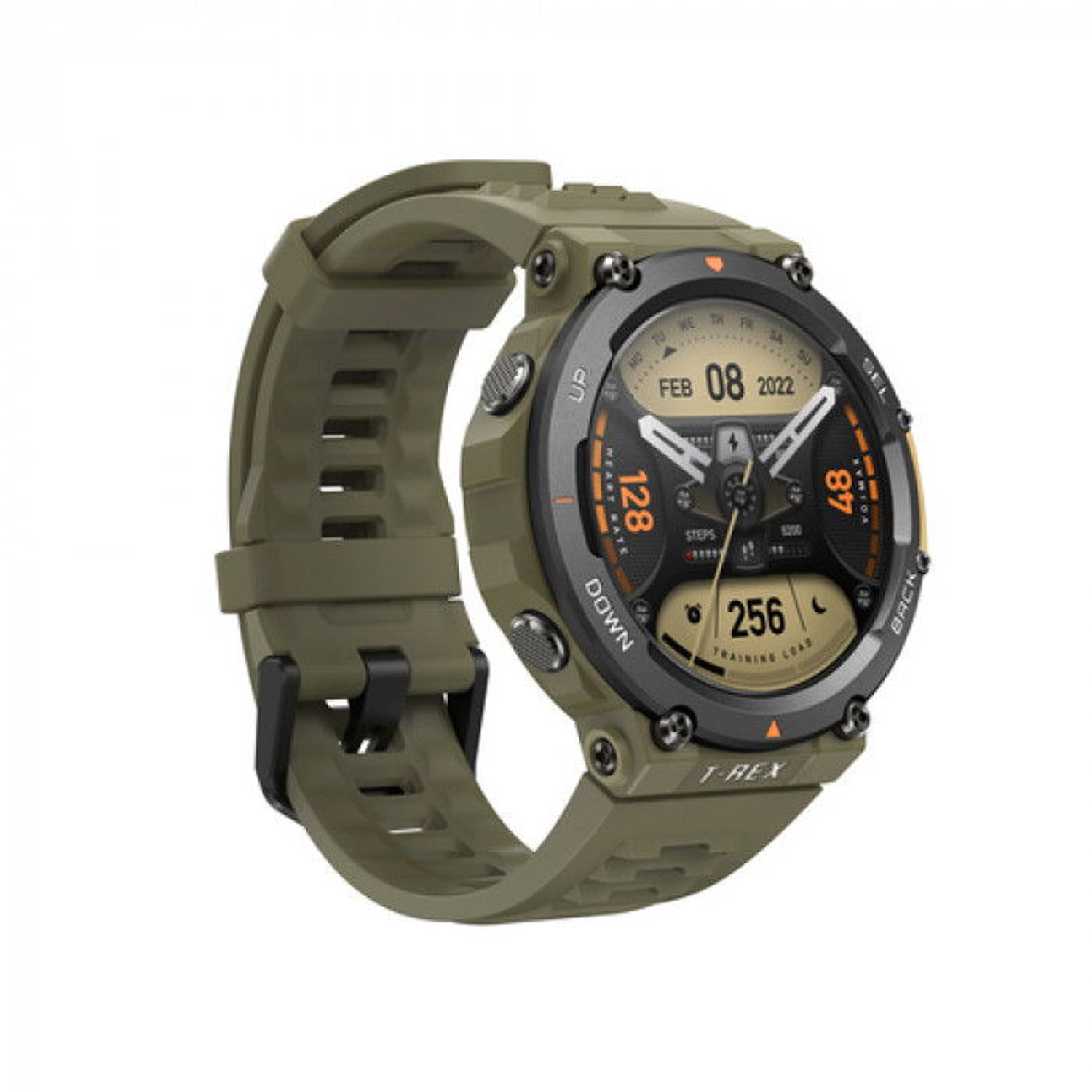 Smartwatch Huami Amazfit T-REX 2, Display AMOLED 1.39", Bluetooth, GPS, bratara silicon, Android/iOS (Verde) fotografia produsului View 3 L