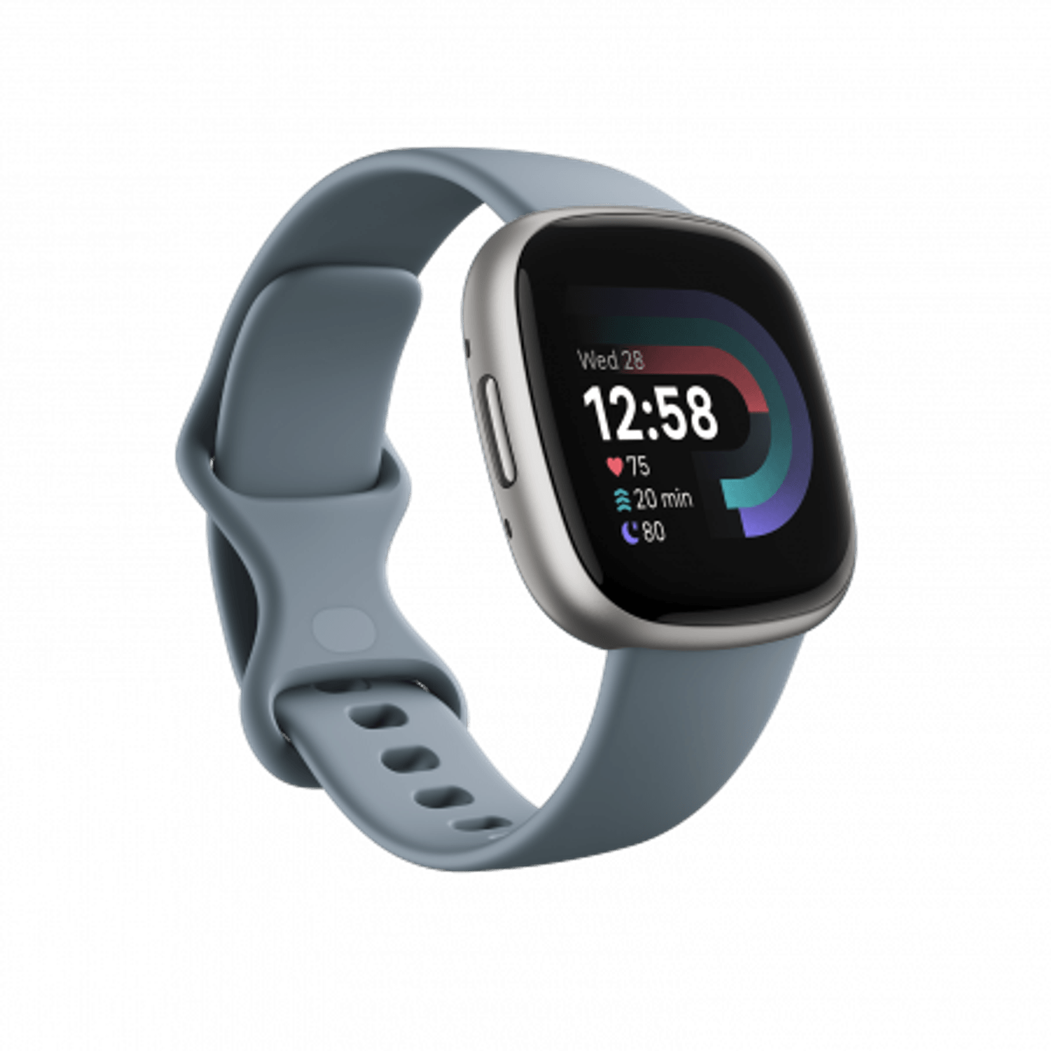 Ceas activity tracker Fitbit Versa 4, GPS, NFC, Bluetooth, Waterproof (Albastru) fotografia produsului View 5 L