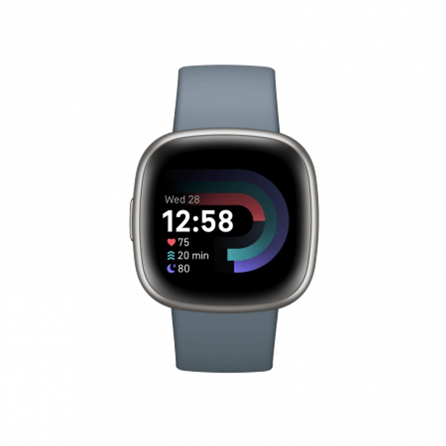 Ceas activity tracker Fitbit Versa 4, GPS, NFC, Bluetooth, Waterproof (Albastru) fotografia produsului View 6 L