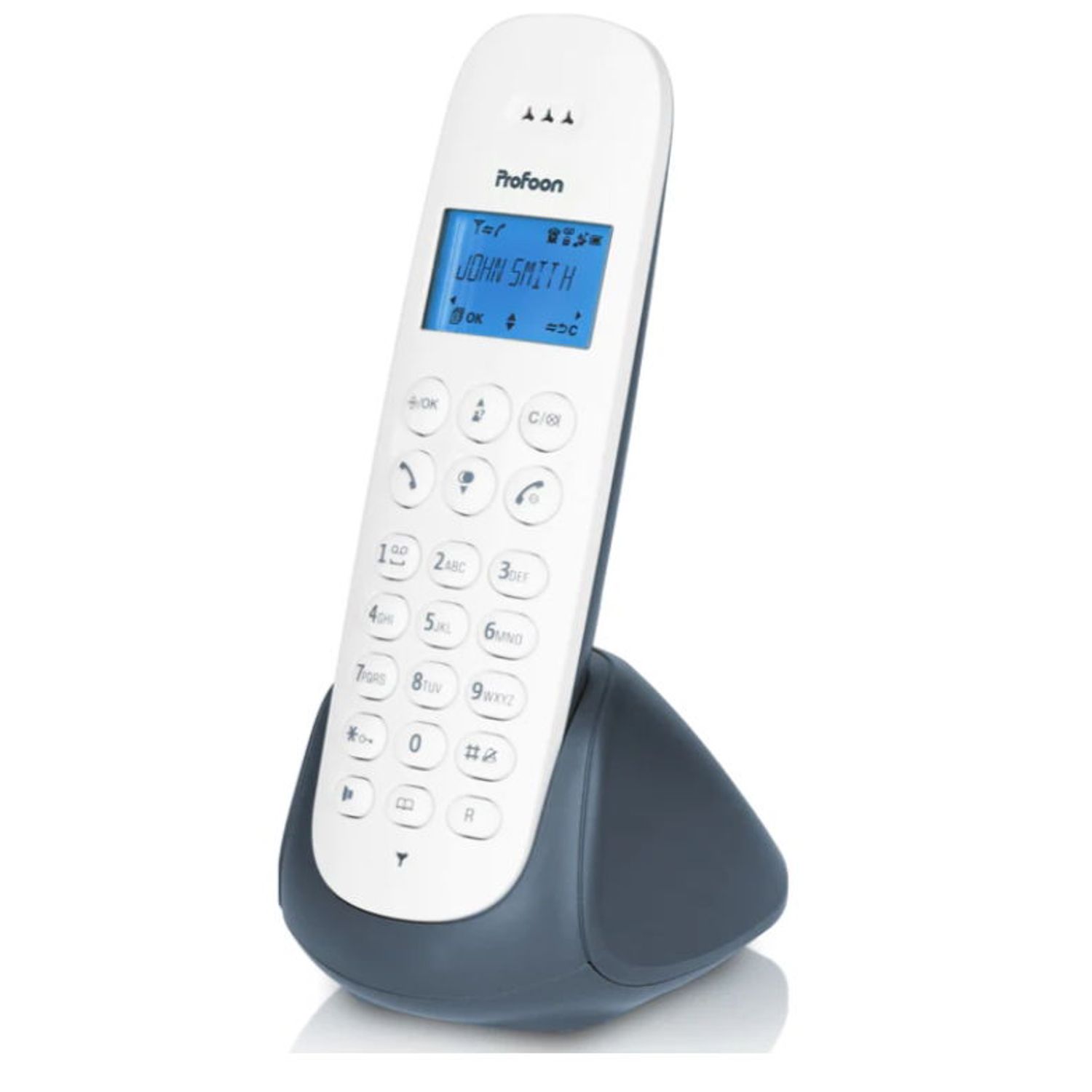 Telefon fix Profoon PDX300AE, DECT, 	300 mAh (Alb) fotografia produsului View 2 L