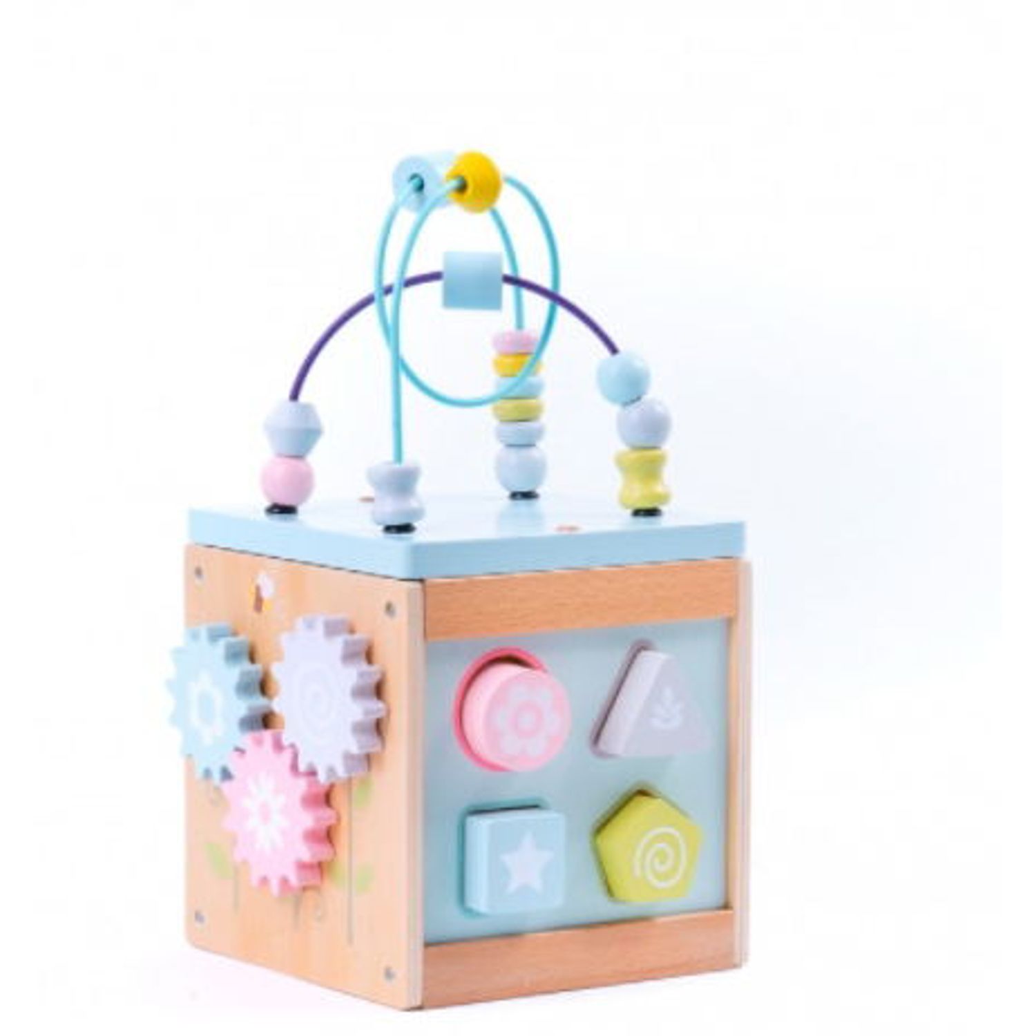 Cub educativ din lemn iWood fotografia produsului View 2 L