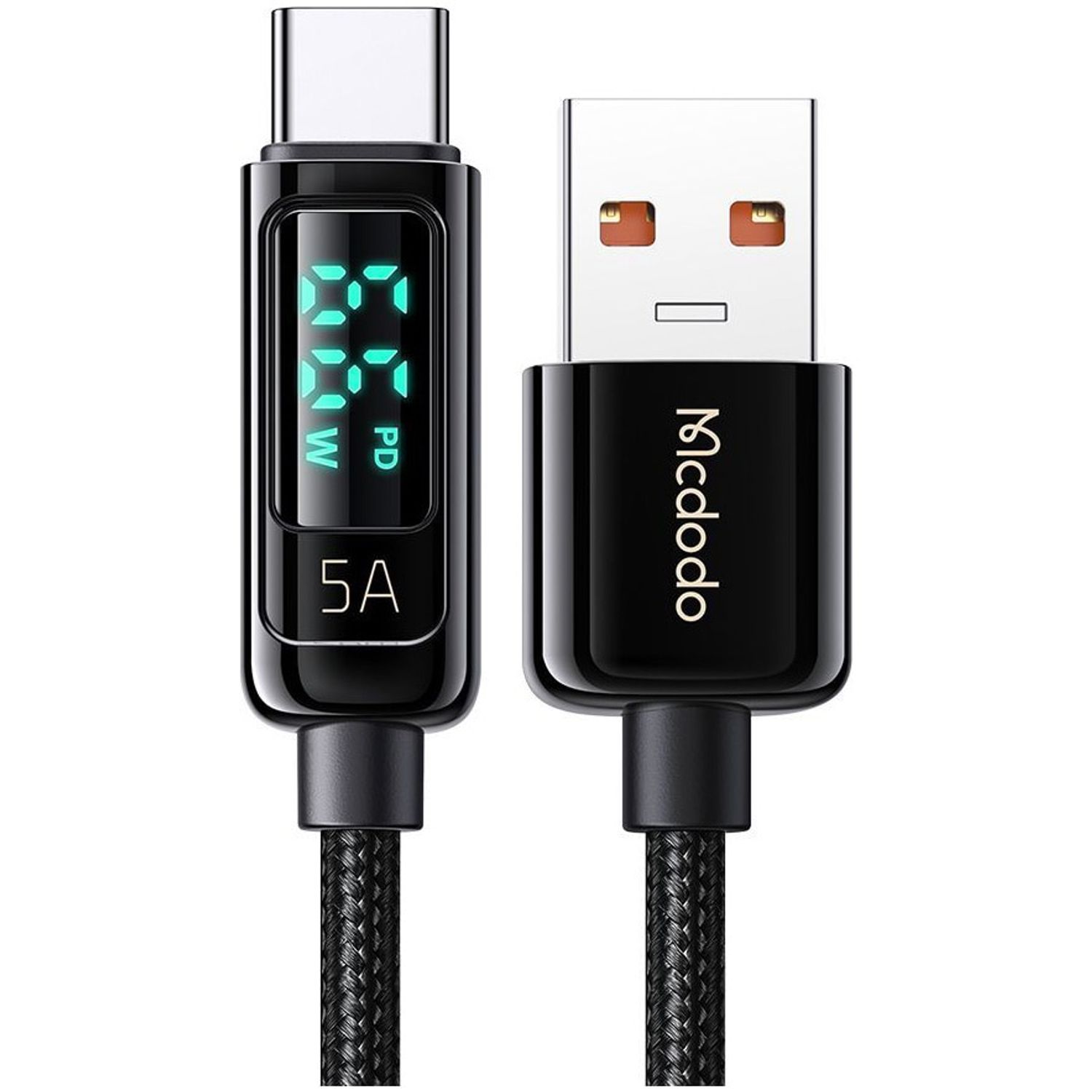 Cablu de date Mcdodo Digital Pro USB-A la Type-C, 1.2m, 5A, Negru fotografia produsului View 2 L