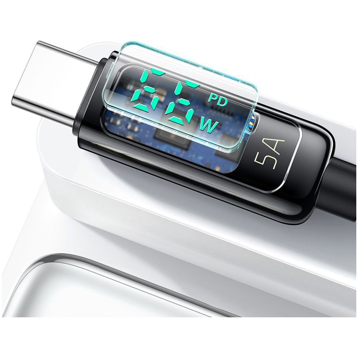 Cablu de date Mcdodo Digital Pro USB-A la Type-C, 1.2m, 5A, Negru fotografia produsului View 3 L
