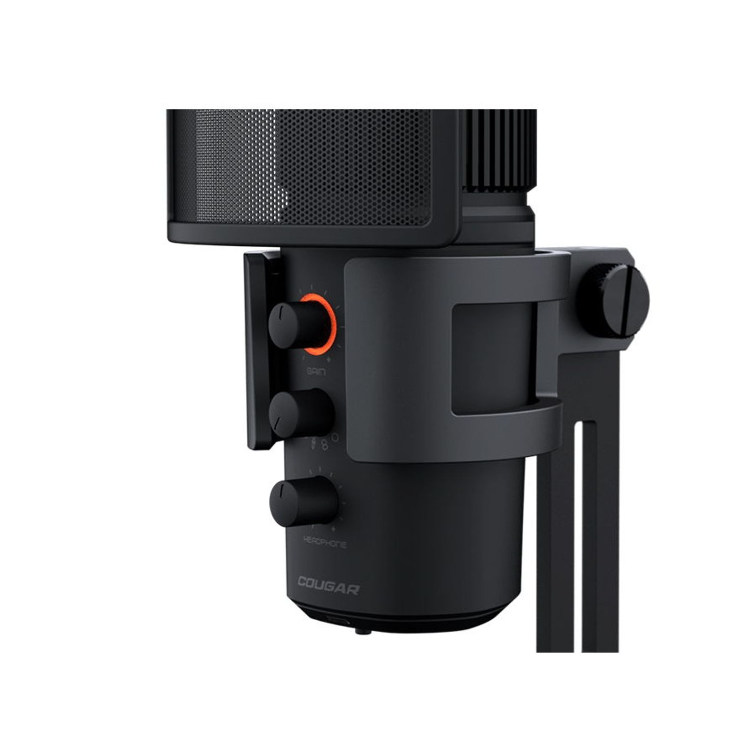 Microfon Cougar Screamer-X, Iluminare RGB, USB (Negru) fotografia produsului View 8 L