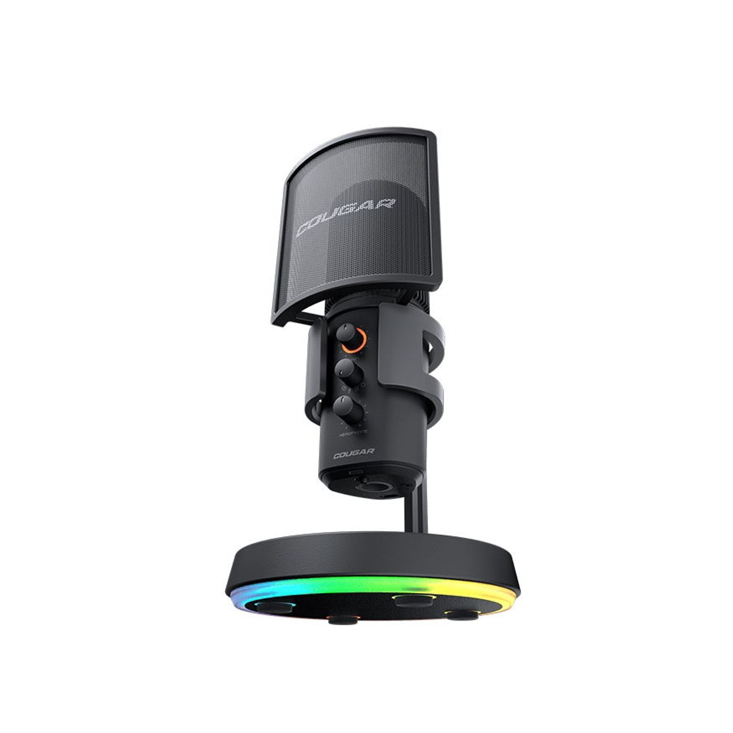 Microfon Cougar Screamer-X, Iluminare RGB, USB (Negru) fotografia produsului View 5 L
