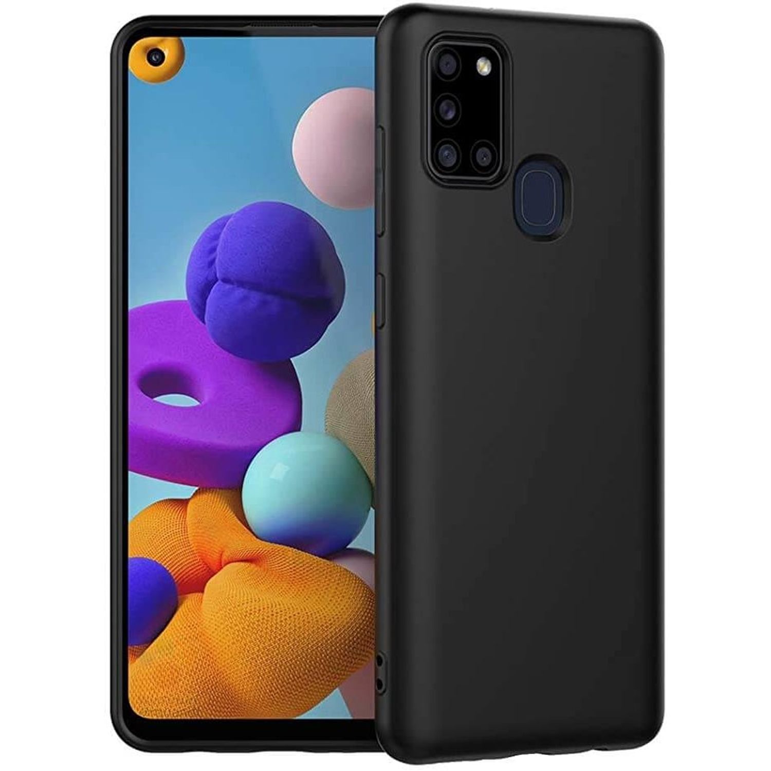 Husa Samsung Galaxy A21S, Silicon Soft (Negru) fotografia produsului