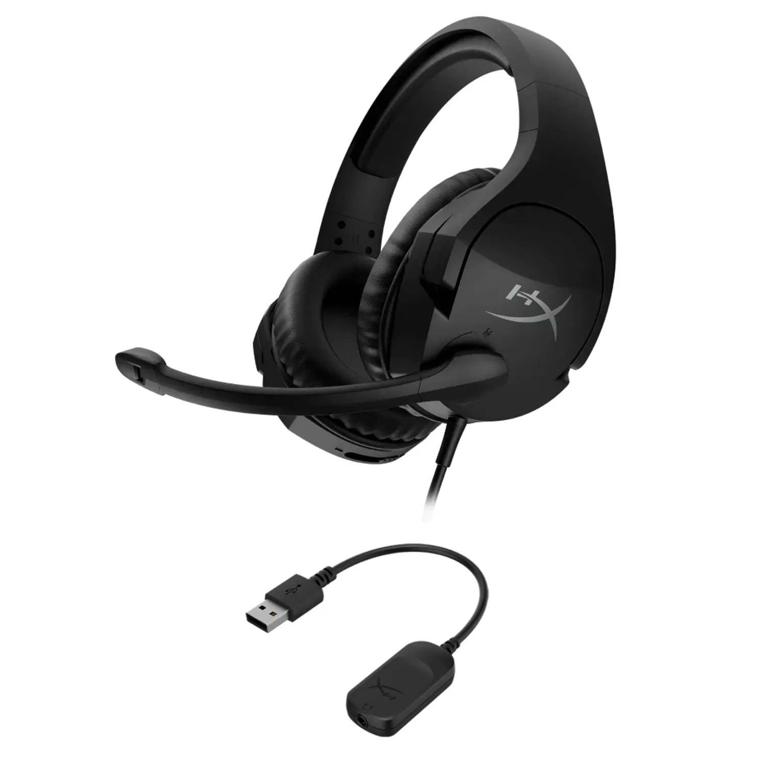 Casti gaming HyperX Cloud Stinger S 7.1, multiplatforma, USB si jack 3.5mm, Negru fotografia produsului View 5 L