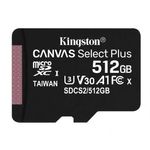 Card de memorie Kingston Canvas Select Plus microSDXC, 512GB, UHS-U3, Clasa 10, 100MB/s fotografia produsului