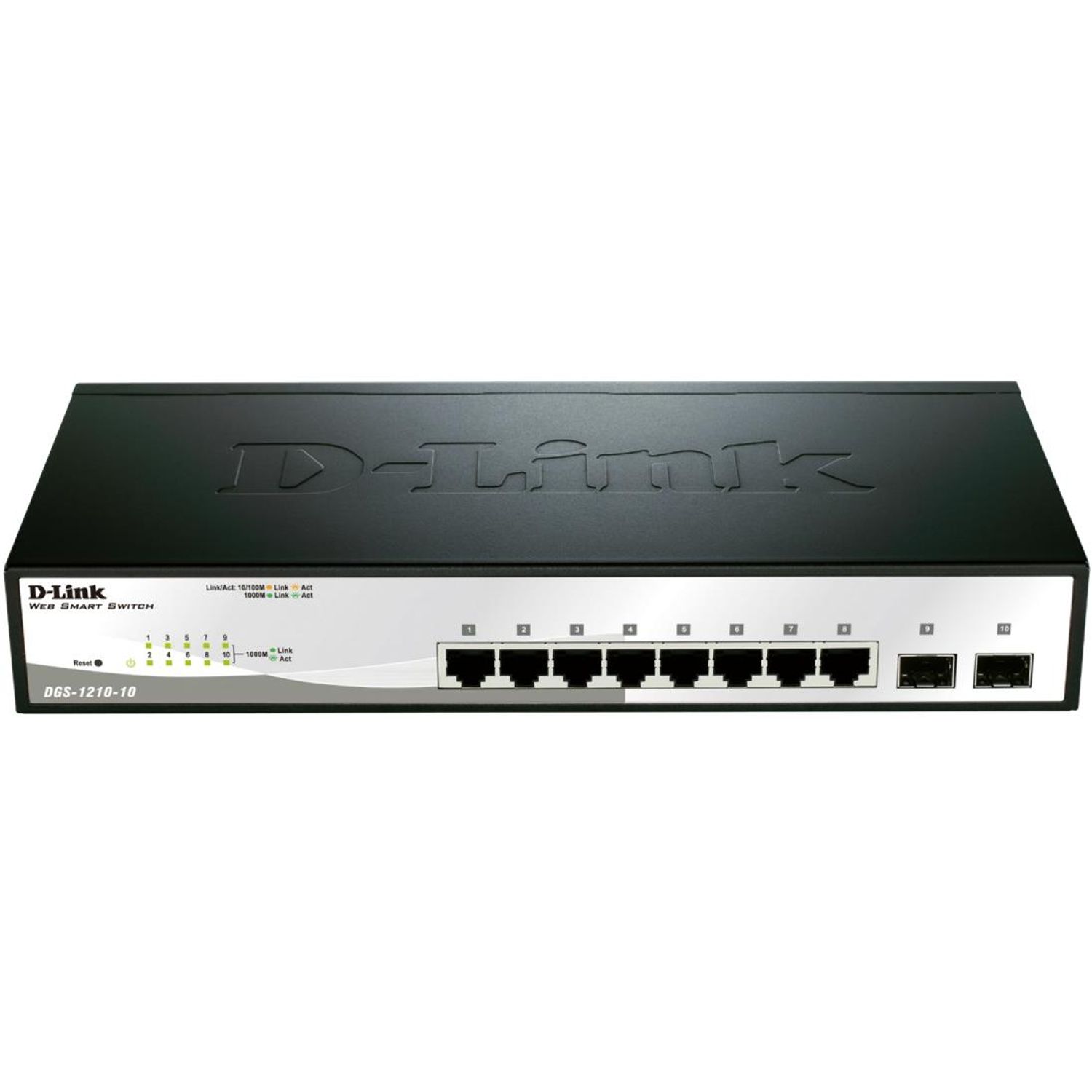 Switch D-Link DGS-1210-10, Gigabit, 8 porturi, 2 SFP fotografia produsului