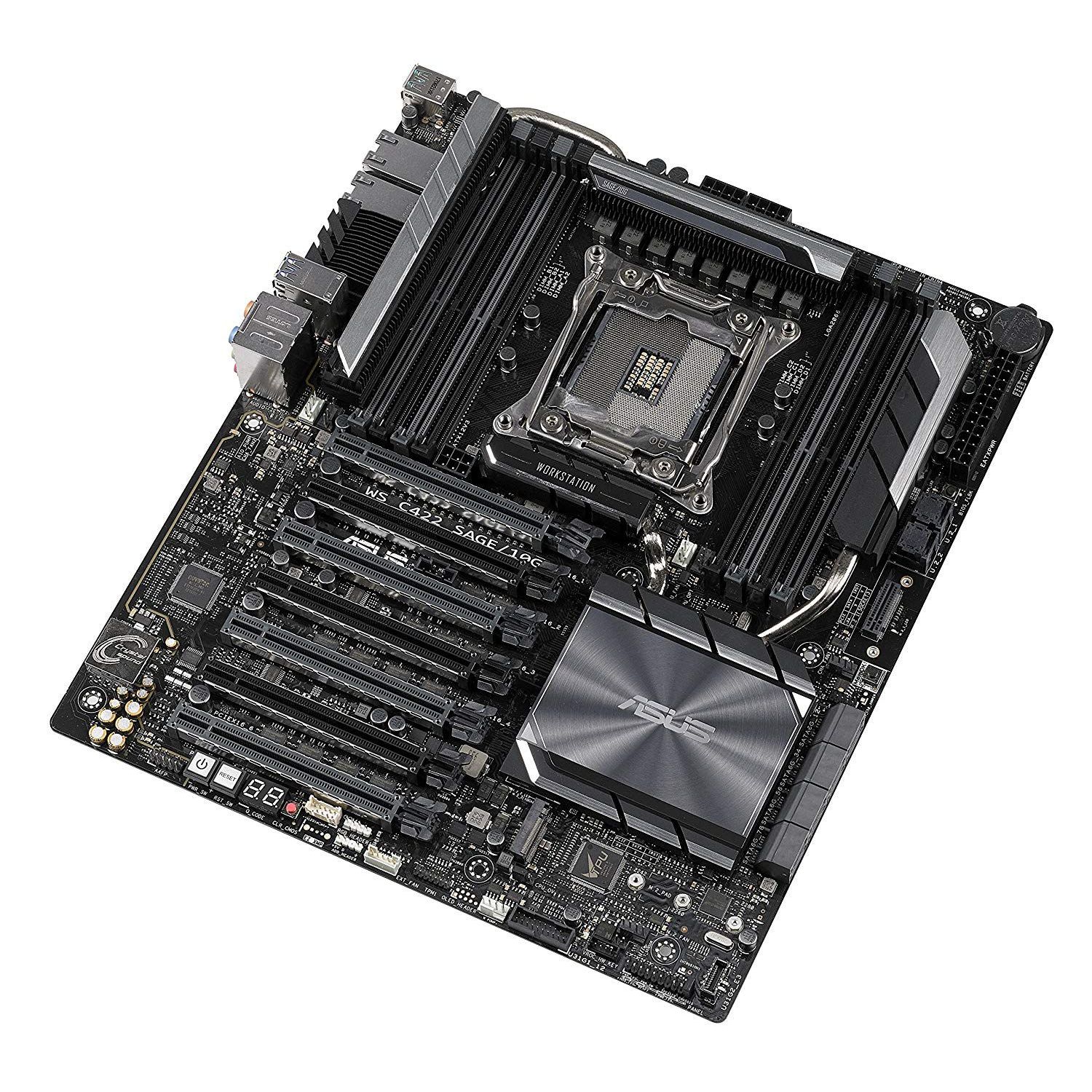 Placa de baza ASUS WS C422 SAGE/10G, Intel C422, CEB fotografia produsului View 3 L