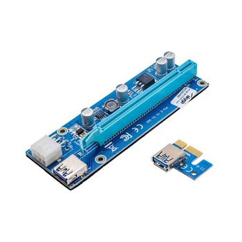 Riser Akyga AK-CA-6, PCI-E 16x / PCI-E 1x, USB 3.0, 6-pin SATA