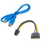 Riser Akyga AK-CA-6, PCI-E 16x / PCI-E 1x, USB 3.0, 6-pin SATA fotografia produsului View 2 S