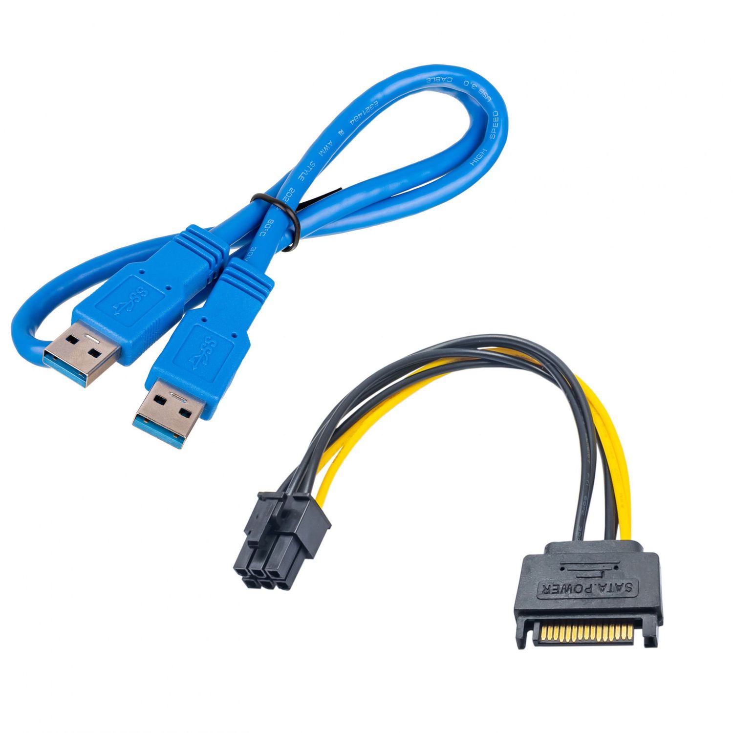 Riser Akyga AK-CA-6, PCI-E 16x / PCI-E 1x, USB 3.0, 6-pin SATA fotografia produsului View 2 L