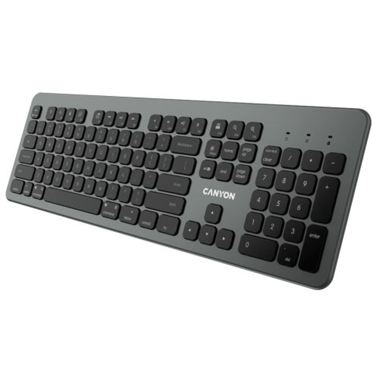 Tastatura Canyon Ultra-slim BK-10, Bluetooth (Negru) fotografia produsului View 3 L