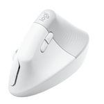 Mouse Wireless Logitech Lift Right Vertical Ergonomic, Bluetooth, 4000 DPI, recomandat pentru mana dreapta (Alb) fotografia produsului View 3 S