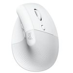 Mouse Wireless Logitech Lift Right Vertical Ergonomic, Bluetooth, 4000 DPI, recomandat pentru mana dreapta (Alb) fotografia produsului