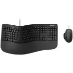 Kit Tastatura si Mouse Microsoft Desktop Ergonomic, Negru fotografia produsului