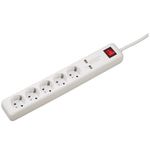 Prelungitor HAMA 137201, 5 prize, 2 x USB, 1.5m (Alb) fotografia produsului