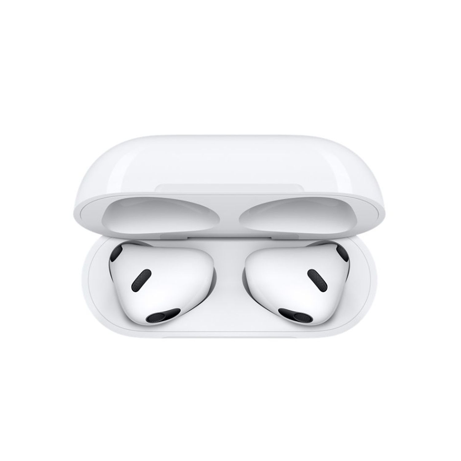 Casti True Wireless Apple AirPods (3rd generation), IPX4, Microfon, Lightning charging case (Alb) fotografia produsului View 4 L