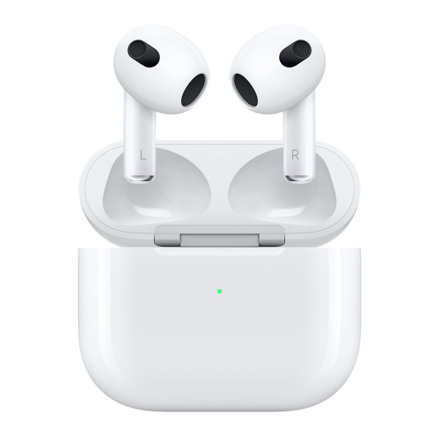 Casti True Wireless Apple AirPods (3rd generation), IPX4, Microfon, Lightning charging case (Alb) fotografia produsului