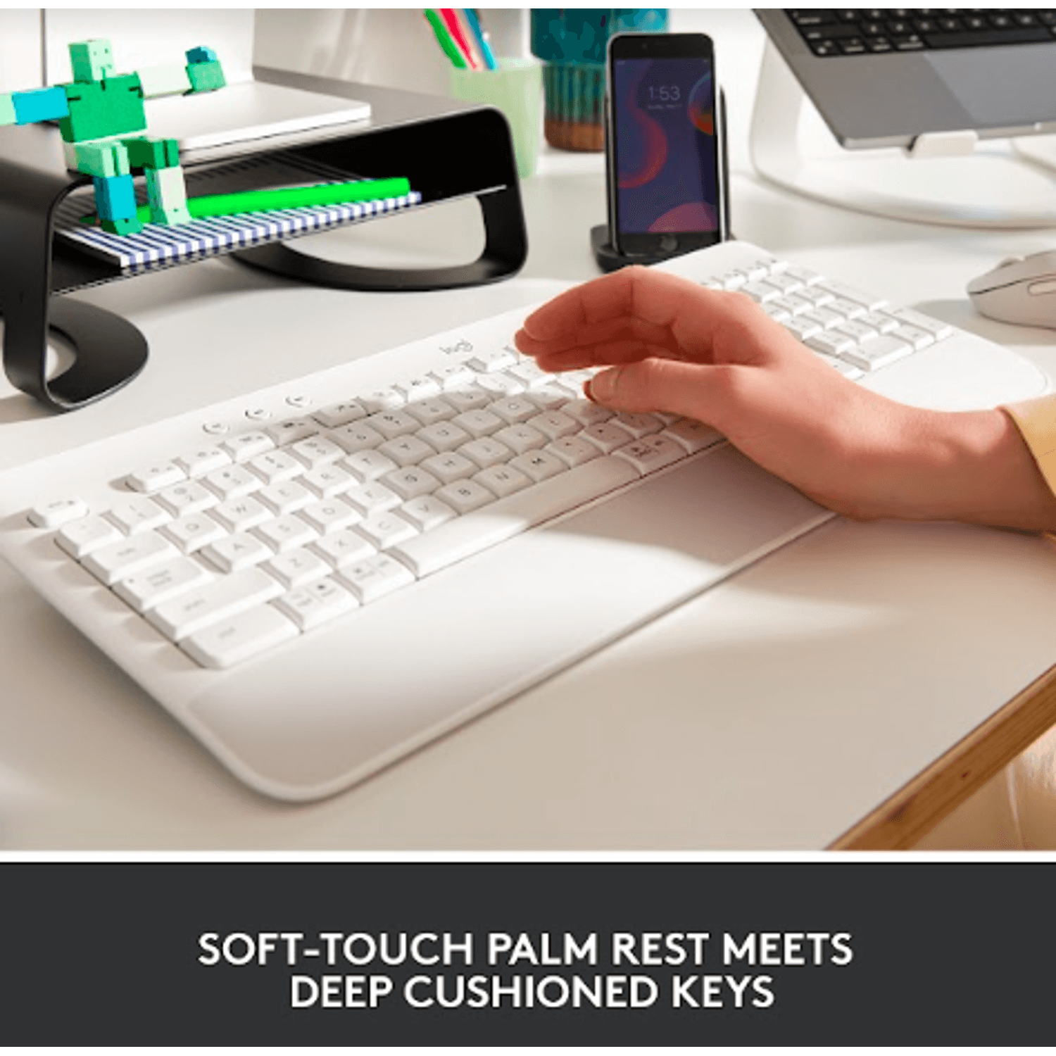 Tastatura Wireless Logitech Signature K650, Bluetooth, US INT (Alb) fotografia produsului View 7 L