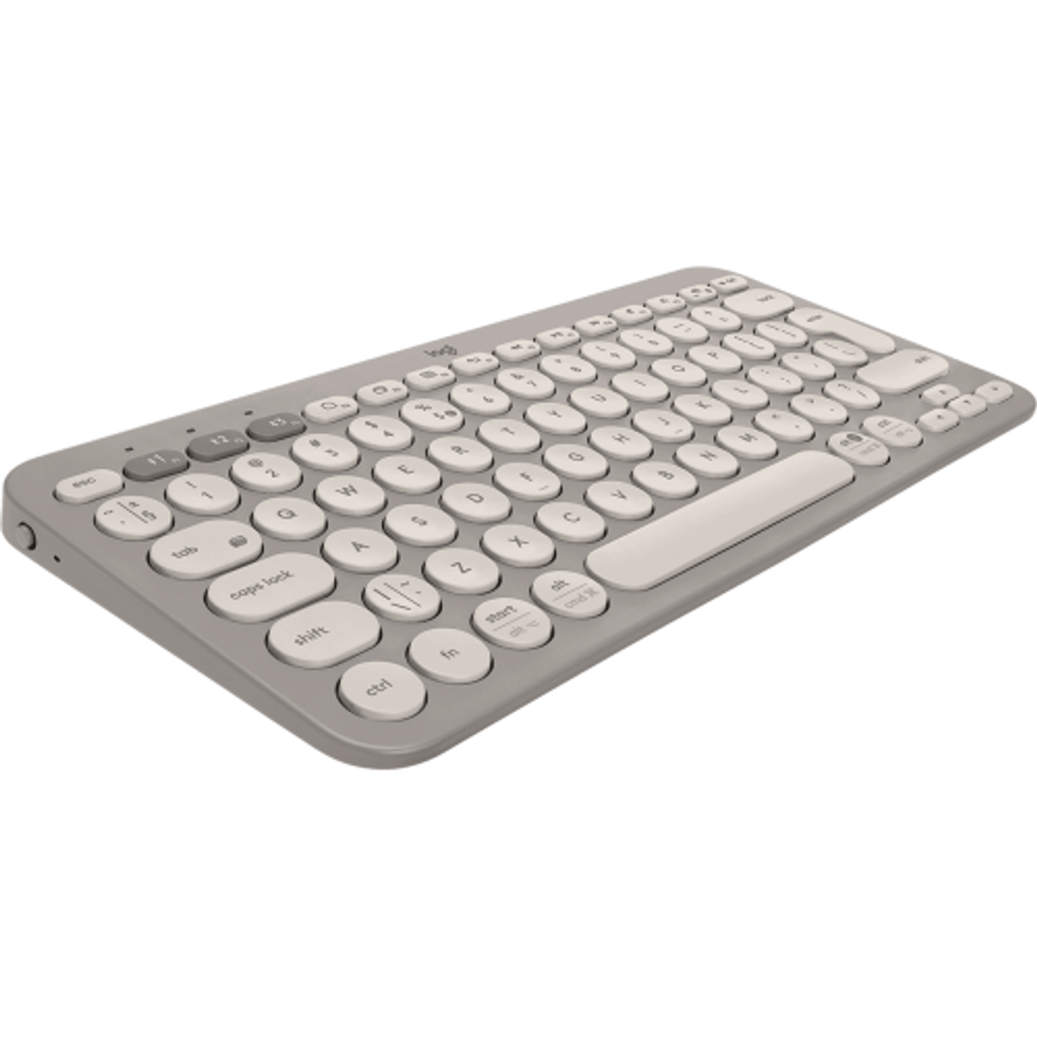 Tastatura Wireless Logitech K380, Bluetooth, Multi-Device, layout US International (Crem) fotografia produsului View 2 L