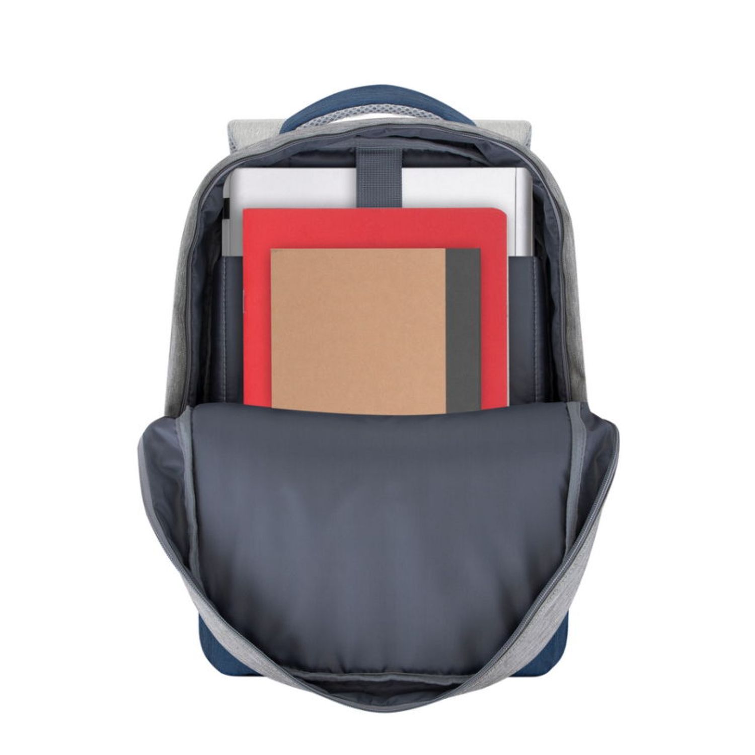Rucsac Laptop RivaCase 7562, 15.6" (Gri/Albastru) fotografia produsului View 8 L