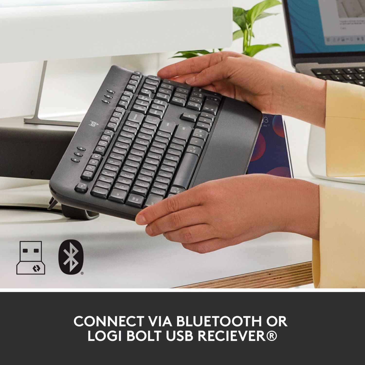Tastatura Wireless Logitech Signature K650, Bluetooth, US INT (Negru) fotografia produsului View 9 L
