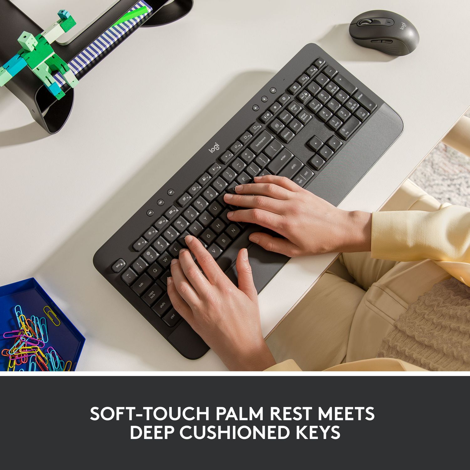 Tastatura Wireless Logitech Signature K650, Bluetooth, US INT (Negru) fotografia produsului View 7 L