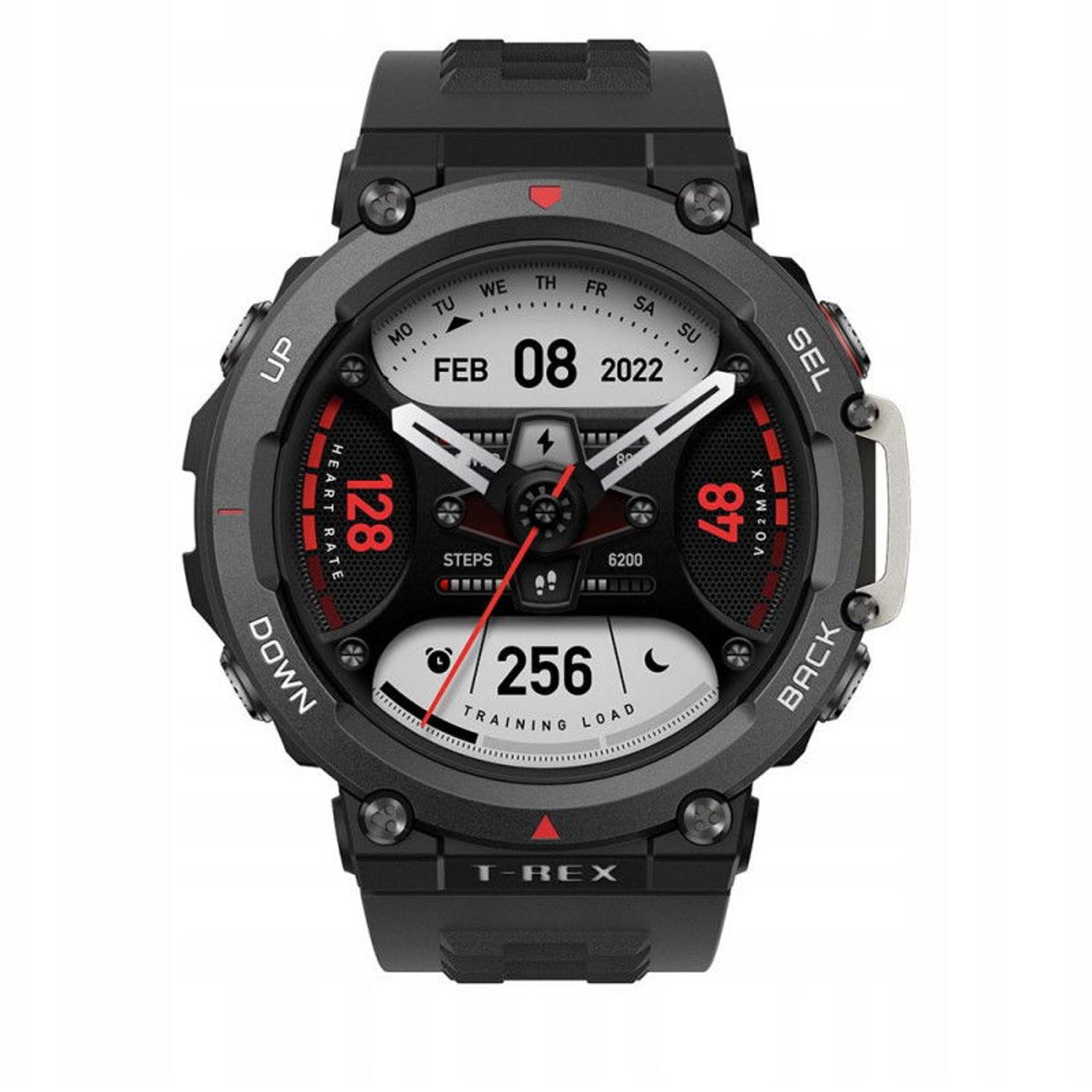 Smartwatch Huami Amazfit T-REX 2, Display AMOLED 1.39", Bluetooth, GPS, bratara silicon, Android/iOS (Negru) fotografia produsului View 2 L