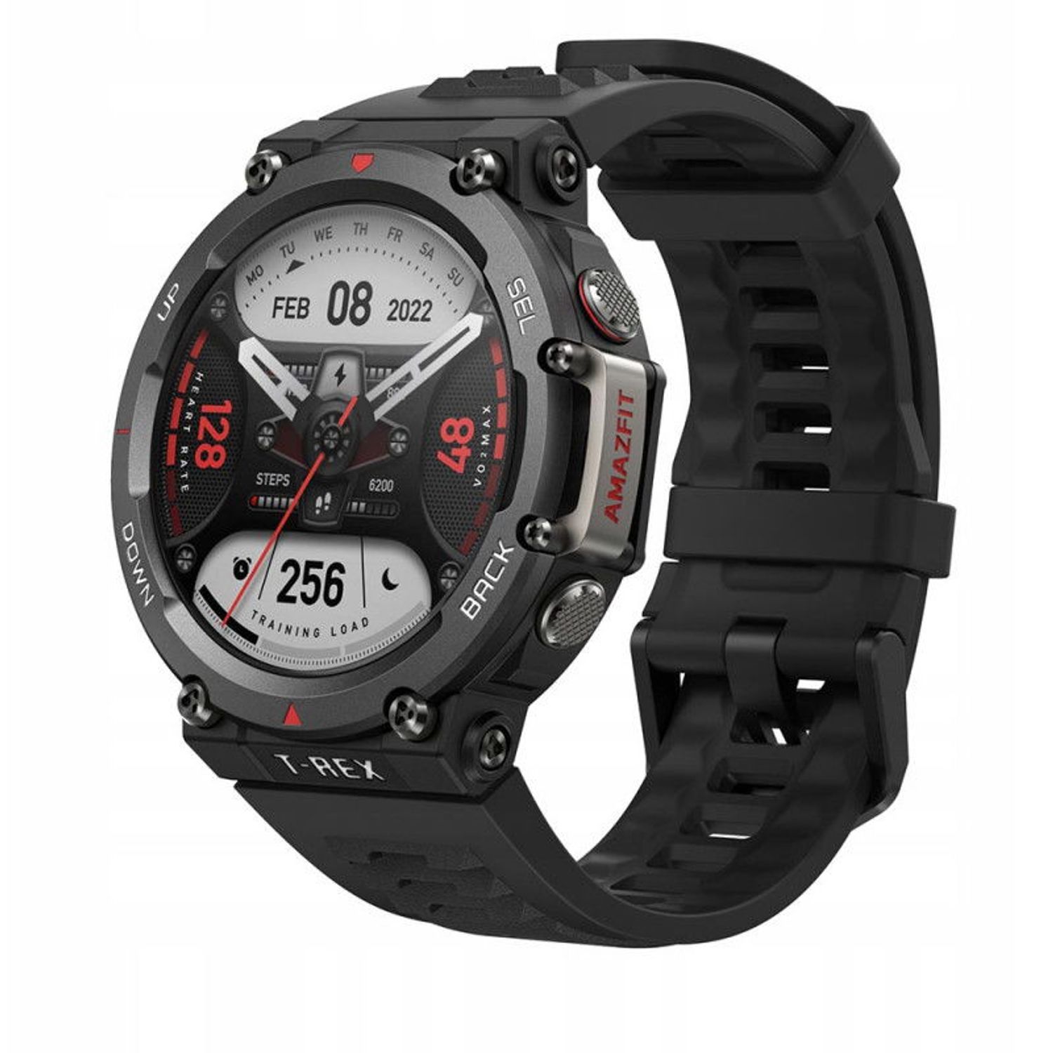 Smartwatch Huami Amazfit T-REX 2, Display AMOLED 1.39", Bluetooth, GPS, bratara silicon, Android/iOS (Negru) fotografia produsului