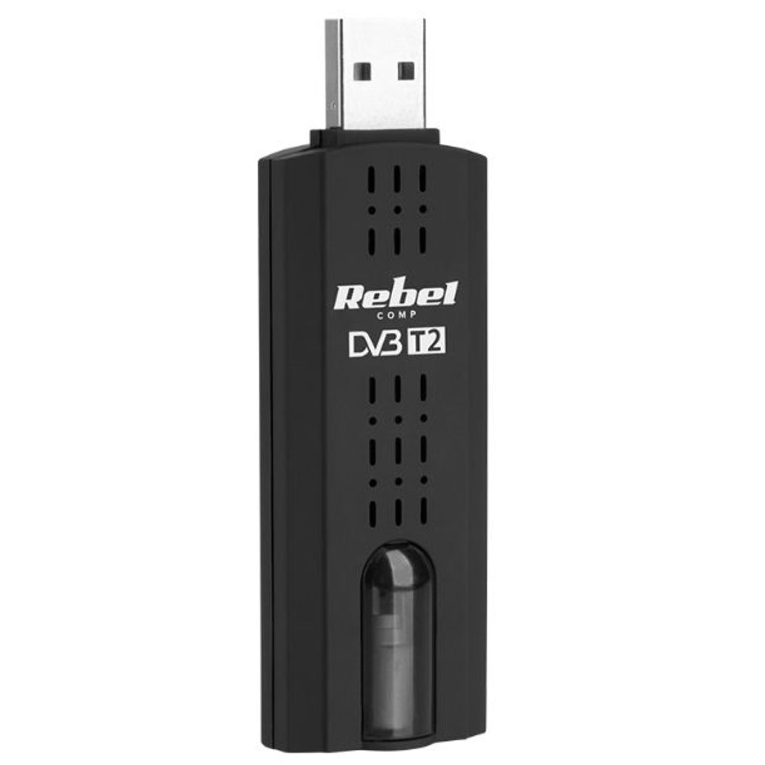 Tuner Rebel KOM1060, USB, DVB-T2, H.265 (Negru) fotografia produsului View 2 L