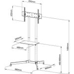 Stand TV Techly 309982, 30" - 65", 60 Kg (Negru) fotografia produsului View 4 S