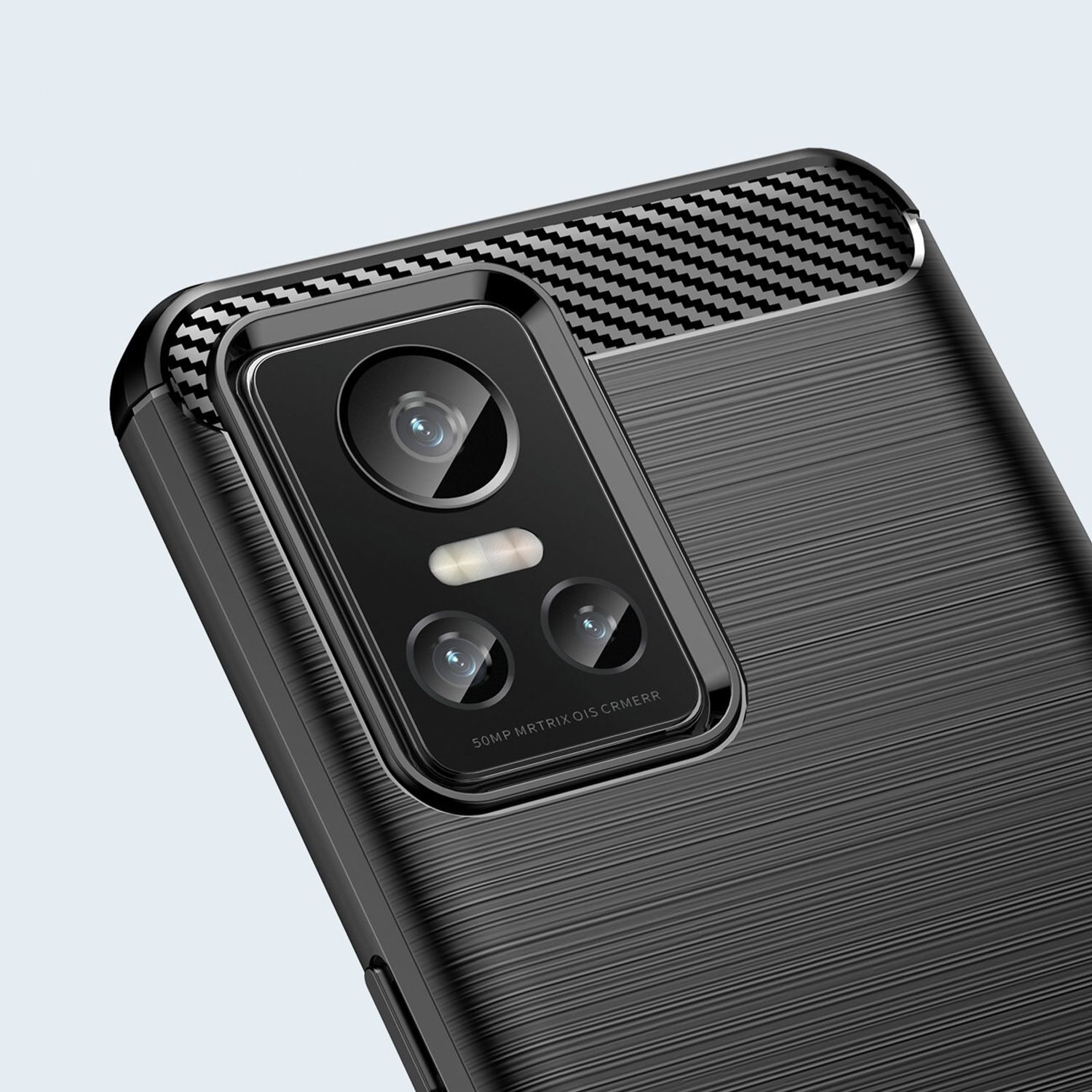 Husa Carbon flexible pentru Realme GT Neo 3 (Negru) fotografia produsului View 3 L