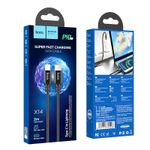Cablu de date HOCO X14 Double Speed, USB Type C - Lightning, 2 m, PD 20W, Negru fotografia produsului View 3 S