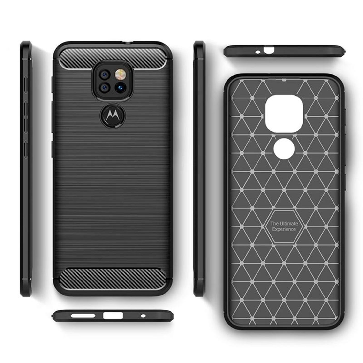 Husa Flexibila Antisoc Carbon pentru Motorola Moto G9 Play / E7 Plus (Negru) fotografia produsului View 6 L