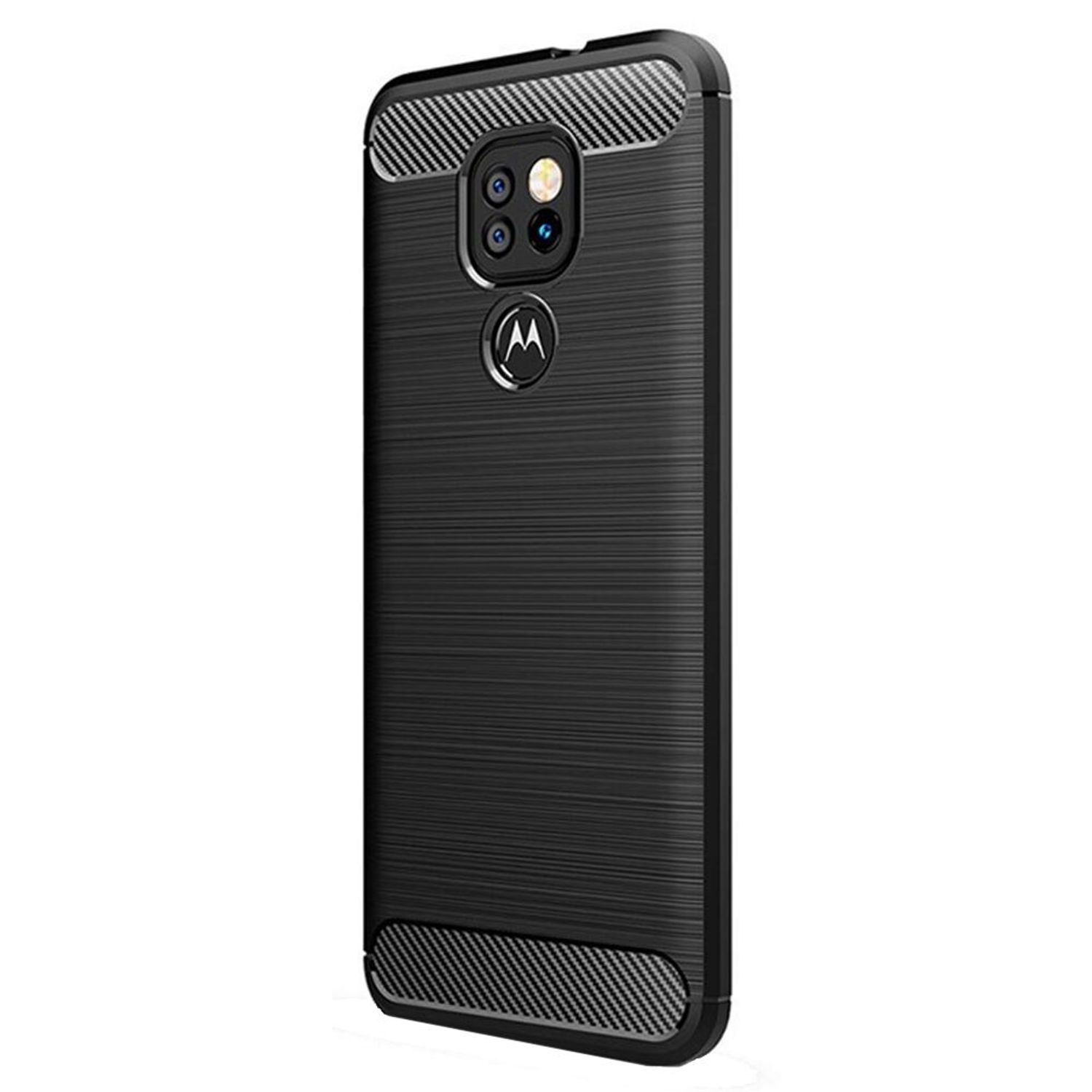 Husa Flexibila Antisoc Carbon pentru Motorola Moto G9 Play / E7 Plus (Negru) fotografia produsului