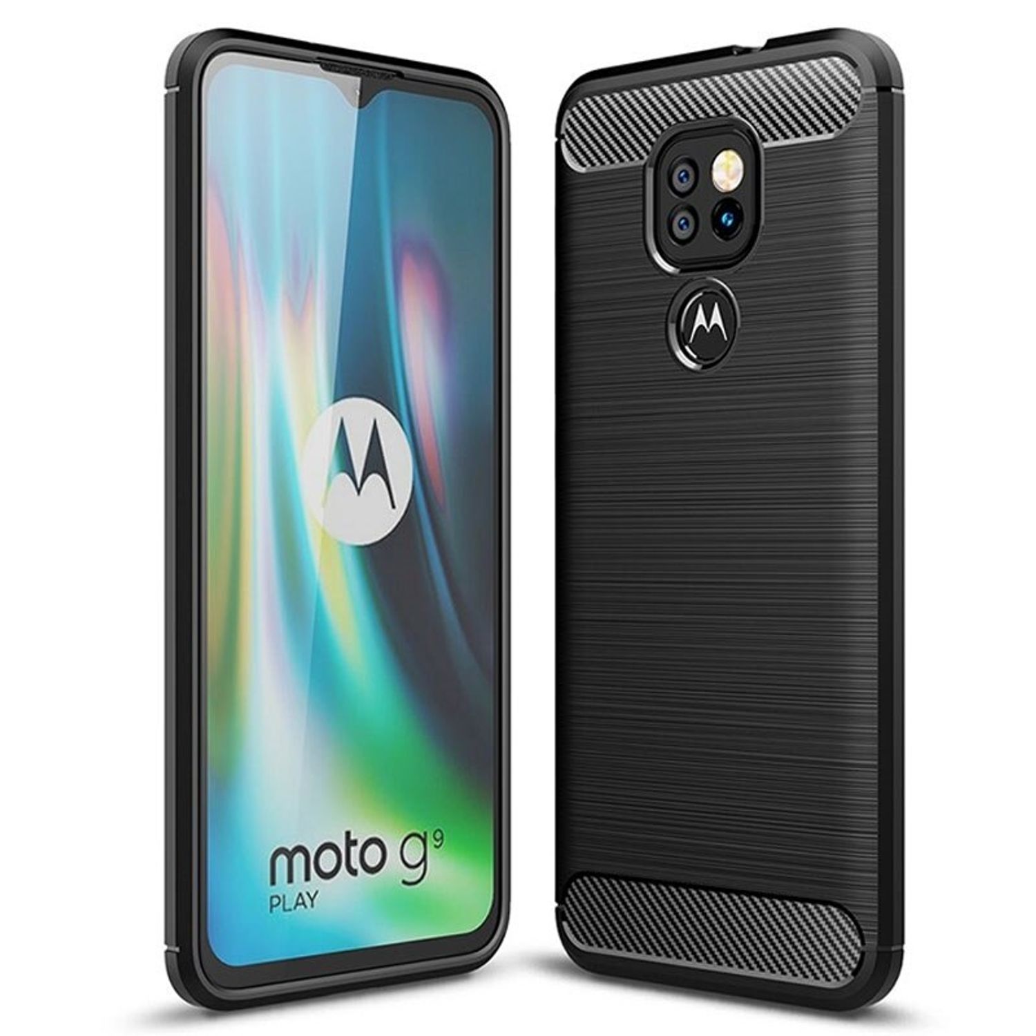 Husa Flexibila Antisoc Carbon pentru Motorola Moto G9 Play / E7 Plus (Negru) fotografia produsului View 14 L