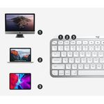 Tastatura Wireless LOGITECH MX Keys Mini Minimalist for Mac, Iluminata (Alb) fotografia produsului View 4 S